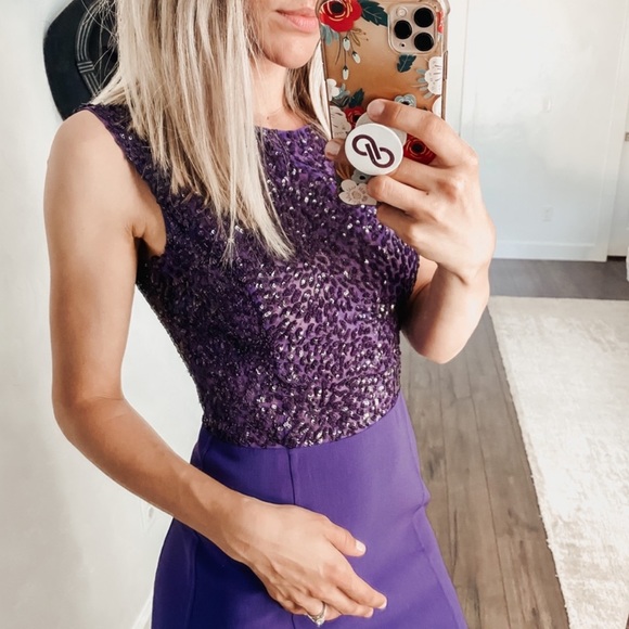 Michael Kors Collection | Purple Embellished Dress - Picture 1 of 11